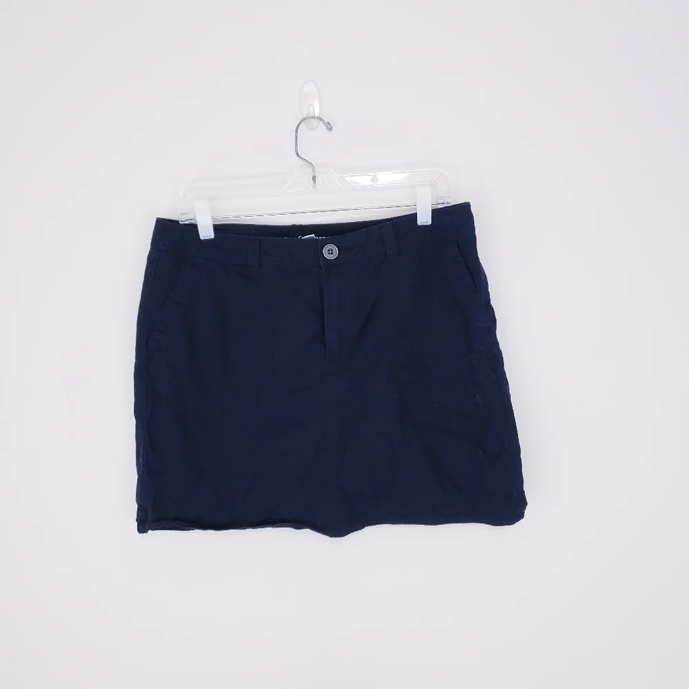 Croft & Barrow Black Skort Natural Fit Size 12P 12 Petite Shorts Under Skirt